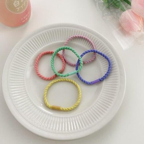 1 PC Rubber Band Women Hair Rope Hair Accessories Gum For Hair 2021 Elastic Hair Bands Girls Decorations Headbands