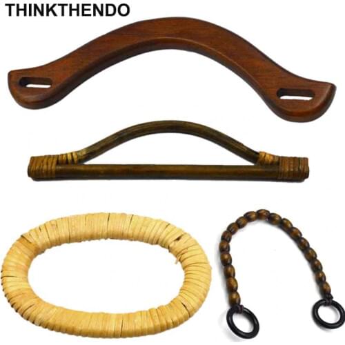 Solid Wood Handles For Bag Making Wooden Purse Handles For Repair Handmade Bag