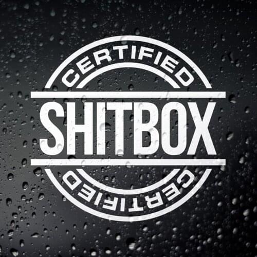 Three Ratels FD423 Certified Shitbox Window Vinyl Decals Sticker Creative Car Body laptop Decorative Decal