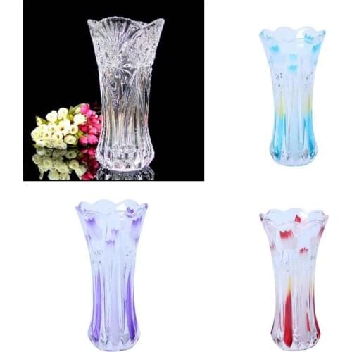 Glass Flower Vase Roses Lily Foral Hydroponic Terrarium Container Bottle Pot
