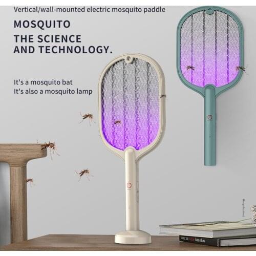 Intelligent Household 2In1 Mosquito Killer Lamp Electric Shock Mosquito Swatter USB Recharg eable Bug Zapper MosquitoKiller Lamp