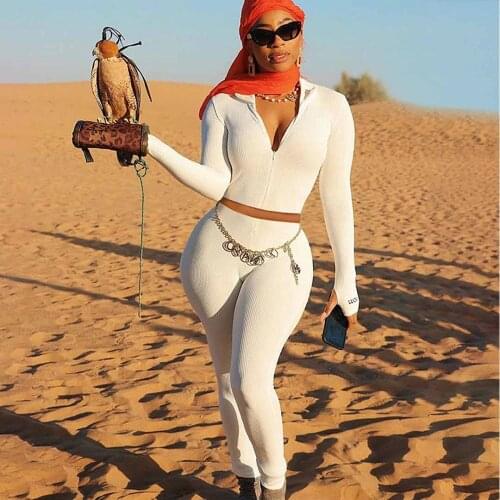 Female Trousers Solid Color High Waist Leggings Skinny Pants Sweatpants for Summer Fall 2 Pcs Ladys Sexy Ribbing Casual Suit