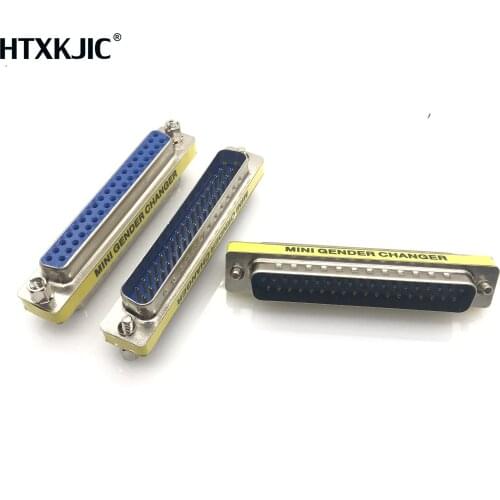 1pcs DB37 37pin MALE to FEmale serial port CONNECTOR D-Sub COM CONNECTORS 37 pin 37p Mini Gender Changer Adapter