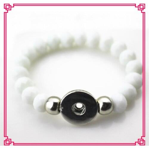 1pcs/lot 10mm beads choose Color Crystal Snap Bracelet DIY 18mm Snap Button Charms Ginger Button Bracelet Snaps Jewelry