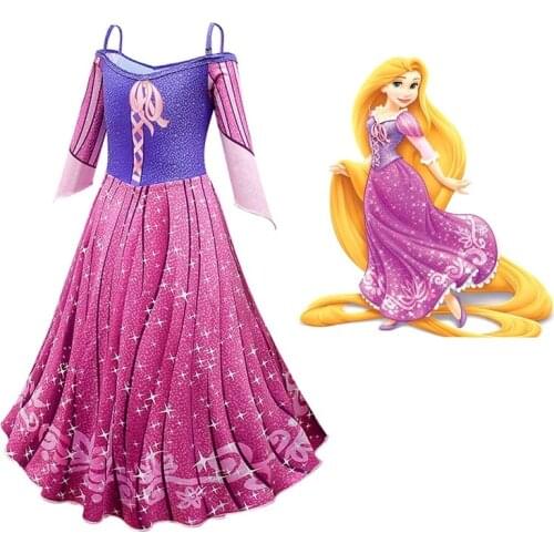2021 Carnival Child Cosplay Costume Halloween Party Dress Elegant Child Princess Girl Dress Baby Girl Dress 2-12 Years Old