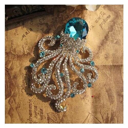 3pcs per lot 8cm*5.5cm octopus starfish Charms Cell Phone DIY Alloy Decoration AC011