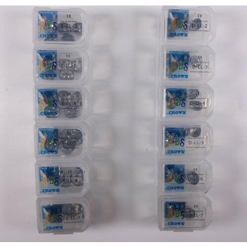 5 Pcs Lower Left Dental Kids Primary Molar Crown Stainless Steel Pediatric 48 Sizes choice