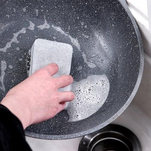 5Pcs Double-sided Sponge Scouring Pad Dish Cloth Cleaning Brush Wipe Strong Decontamination Kitchen Sponge Wipe Cleaning Tools