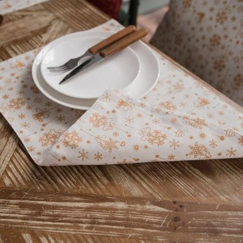 50% Dropshipping!4Pcs Household dining table placemat anti-slip heat-resistant cotton linen anti-fouling table mat desktop decor