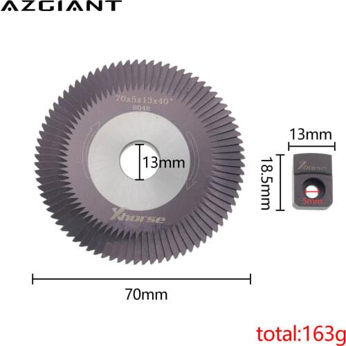 AZGIANT 1pcs New Milling Cutter For Xhorse XC-009 Horizontal Milling Key cut Machine No. 2 70*5*13*40 Degree