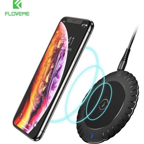 FLOVEME Wireless Charger For Samsung galaxy S8 S9 Plus Note 8 9 Fast Wireless Charging For iPhone X 8 Xr XSMax Mobile Charge Pad