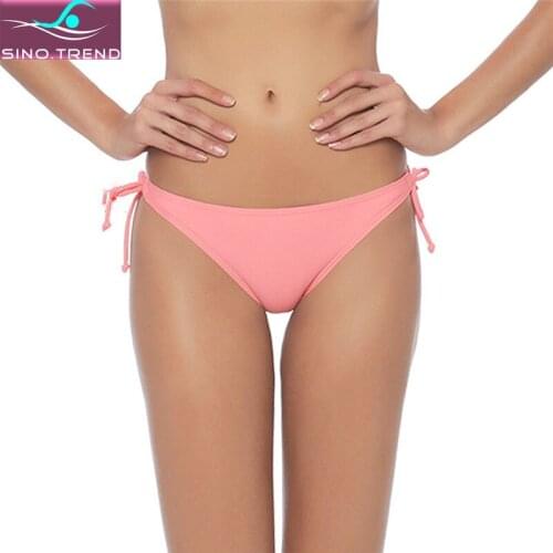 Solid Bikini Bottom 2019 Sexy Brazilian Bikini Bottoms Swimwear Women Biquini Swimming Trunk Swimsuit Bottoms Split Swimwear