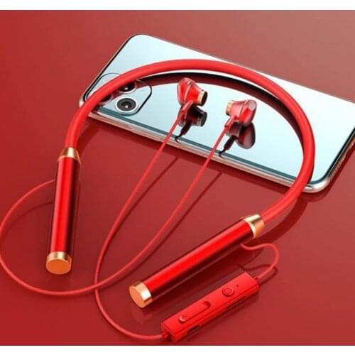 Neck Mounted Bluetooth Headset, Sports Office With Microphone Noise Canceling Stereo Wireless Headset