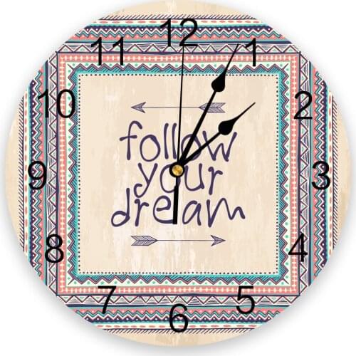 Ethnic Arrow Of Arab Tribes 3d Wall Clock Modern Design Farmhouse Decor Kitchen Vintage PVC Round Clock Living Room Decoration