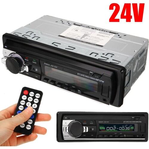 1set JSD-520 24V Digital Car MP3 Player FM Radio Stereo Audio USB/SD Support MP3/WMA Volume Remote Control Clock Parts