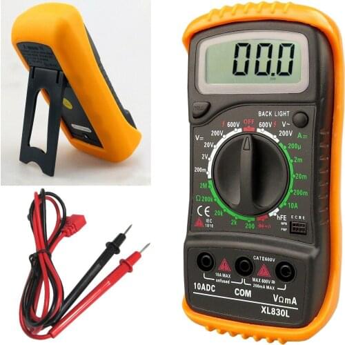1PCS LCD Digital Multimeter Voltmeter AC&DC Voltage Tester Circuit Checker Buzzer With Integral Stand