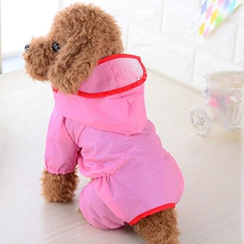 Dog Pet Raincoat Waterproof Clothes Jumpsuit Apparel For Small Dogs Outdoor Breathable Hoody Puppy Waterproof Jacket Raincoat