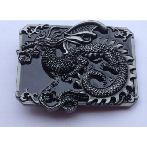 Drajon belt buckle with pewter finish JF-BY59 suitable for 4cm wideth belt with continous stock