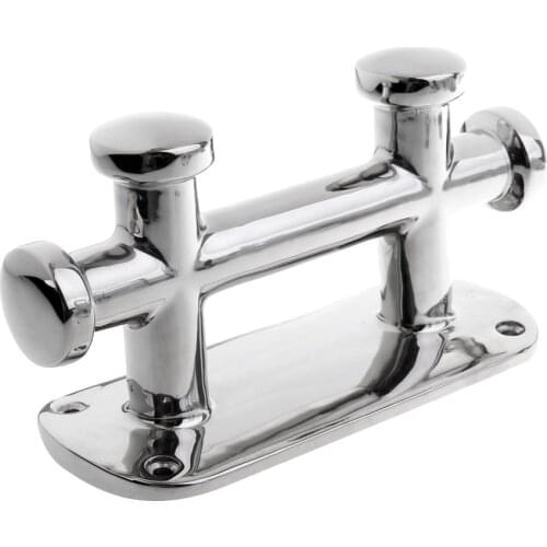 Marine Boat Double Cross Bollard Cleat Rope Post Deck Dock Mooring Hardware