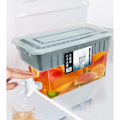 5L Refrigerator Cold Water Bottle Large-capacity Fruit Teapot Convenient Kettle for Household Water Dispenser Storage Bucket