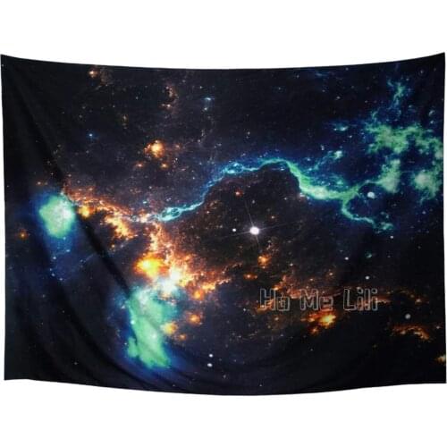 Galaxy Tapestry Wall Hanging Landscape Planet Space Moon Milky Way