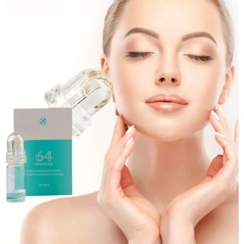 Hydra roller 64 Pin Micro titanium needle tips Derma needles skin care Anti aging whitening bottle roller serum reusable
