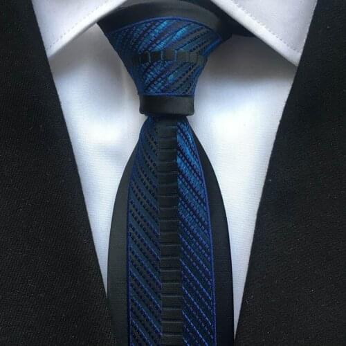 2021 Mens Ties Designer Panel Neck Tie Blue Vertical Stripe Cravat to Match Suits