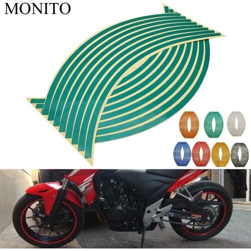 Motorcycle Wheel Sticker Motocross Reflective Decals Rim Tape Strip For MOTO BREVA 850 1100 1200 MGX21 V7 V9 GT8V R25 R6