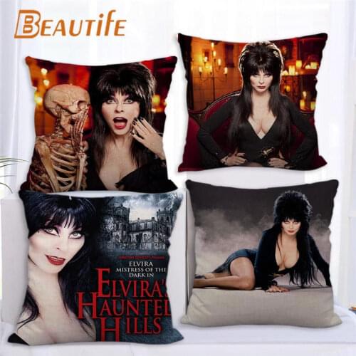 45X45cm Elvira Pillow Cover Square Zipper Cotton Linen Fabric Pillow Cases Bedroom Home Decorative Boys Girls Gift