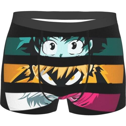 Plus Ultra My Hero Academia Underpants Breathbale Panties Man Underwear Sexy Shorts Boxer Briefs