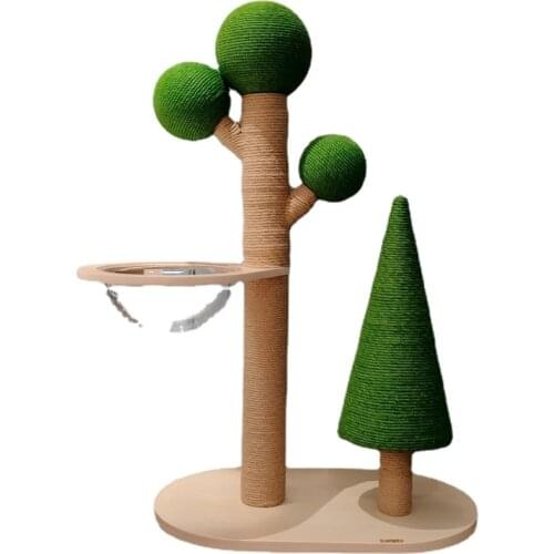 Cat Climbing Frame Cat Scratching Board Solid Wood Cat Scratch Trees Scratching Post Cat Nest Large Cat Toy Supplies