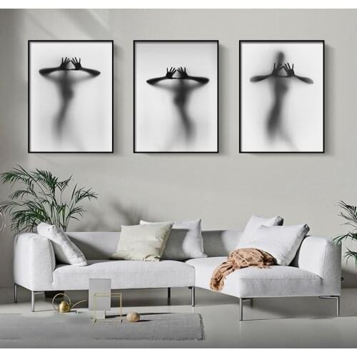 Hands Sexy Naked Women Men Kiss Canvas Poster Figure Posters And Printings Nordic Black And White Wall Art Pictures Room Decor