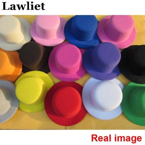 10pcs Women Mini Top Hat Children Fascinator Hats EVA Boy Girl Wedding Hen Party Festival Dance Hat with Clip DIY Craft Hat Base