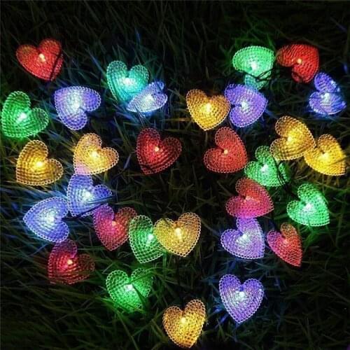 10/20/30/50/100M LED Fairy String Light big Love Lantern Romantic Wedding Party Christmas Garden Garland Valentines Day Deco