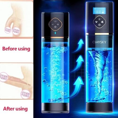 Water Bath Penis Enlargement Vacuum Pump Electric Male Masturbator Cup Penis Delay Training with Spa Sex Machine For Man toys 18