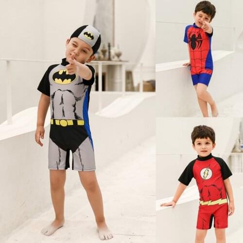 Cheerful One Piece Childrens Cartoon Swimsuit Boys' Biketard Swimwear Big Kids Hot Springs Baby Swim Beach Surf Wear