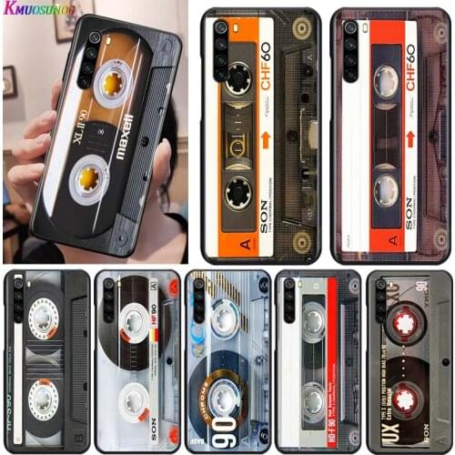 Vintage tape retro style for OPPO Reno 2 Z 2Z 2F 3 4 5 Pro 5G 4Z 4SE 5F ACE F7 A5 A9 2020 Black Phone Case Soft Cover Shell