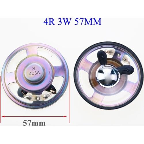 1pc New speaker waterproof 4 ohms 3 watt 3W 4R 8 ohm 3W 2W speaker Diameter 57MM 5.7CM 40MM