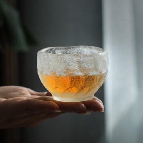 Japanese frozen Master Cup glass personal tea cup high value kungfu tea handmade high grade small cup