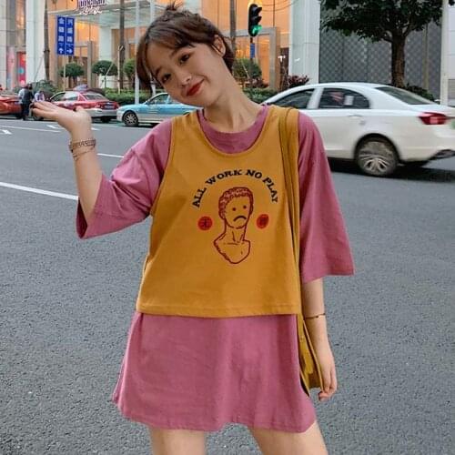 Two-piece Suit Womens Summer Slim Fit Short Dress + Short Vest Two-piece Suit