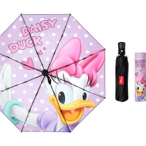 Disney Daisy Rain Umbrella Female Kids Folding Umbrella Rain Women Customized Windproof Fashion Umbrellas for Kid 8 Ribs