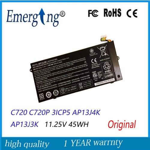 11.25v New Original Laptop Battery for Acer Chromebook 11.6" C720 C720P 3ICP5 AP13J4K AP13J3K