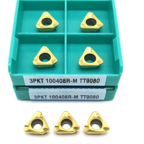 3PKT100408R M TT9080 Indexable tool Milling insert high quality carbide inserts turning tool metal lathe tools CNC Cutting tool
