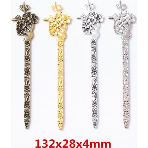 4 pieces of retro metal zinc alloy Bookmark pendant pendant for DIY handmade jewelry necklace making 6707