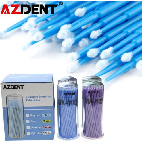 400pc /pack Azdent Dental Lab Disposable Micro Applicator Brush Eyelash Extension Tools Brush Applicator Stick Teeth Whitening