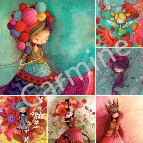 DIY 5D Diamond Painting Cartoon Girl Cross Stitch Embroidery Mosaic Rhinestone Picture Full Round&Square Drill Home Decoration