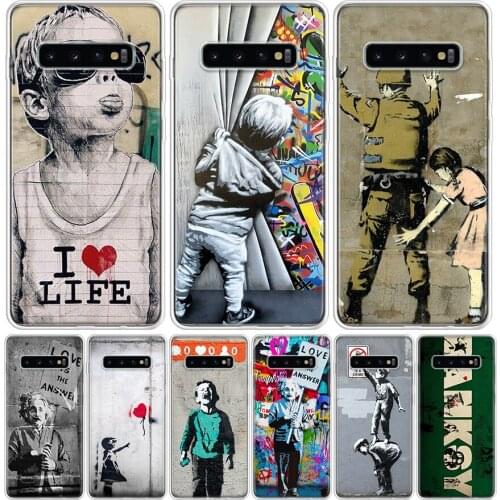 Banksy Graffiti War Peace Phone Case For Samsung Galaxy A50 A70 A30S A51 A71 A10 A20E A40 A90 A20S M30S A6 A7 A8 A9 Plus Coque