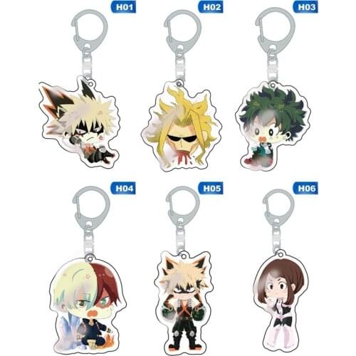 My Hero Anime Academia Boku No Hero Academia Keychain Acrylic Keyring Key Chain Pendants Cosplay GIFT