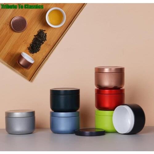 Tea Can Travel Portable Flower Tea Packaging Sealed Cans Metal Trumpet Creative Black Tea Small Tea Cans Tin Box 53x37mm