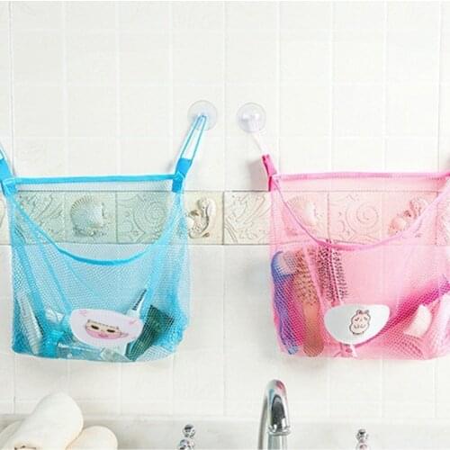 Baby Bath Toy Storage Bag with Suckers Mesh Net Bag for Toys Baby Toys Organizer Holder Children Water Toys Accessaries 45*35cm